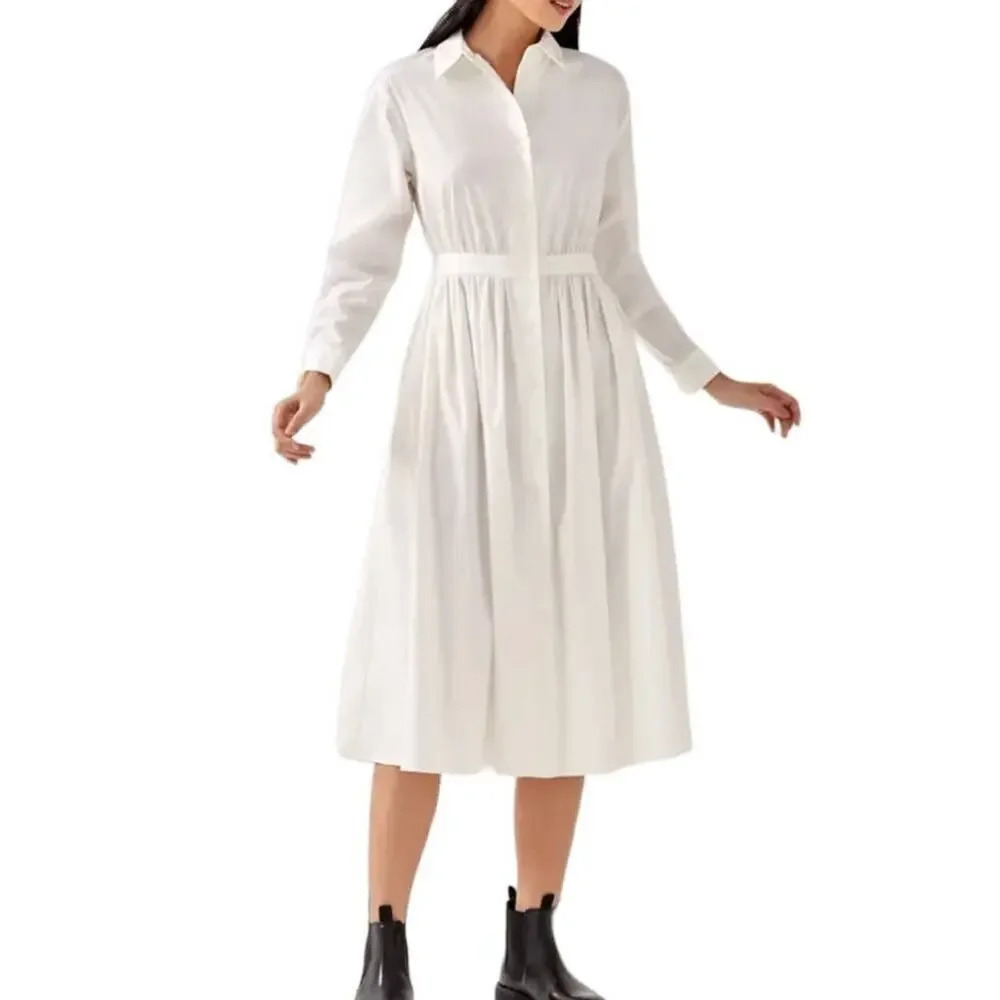 Love, Bonito Women's Size 6 Odelle Button Down White Shirt Dress